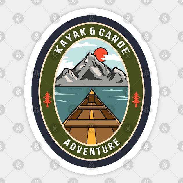 Kayak and Canoe Adventure Sticker by BE MY GUEST MARKETING LLC